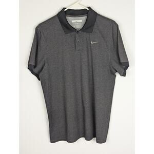 Nike Sports Tee Sz M  Black/Greys fit dry mens polo Chest42"Length27"collared SS